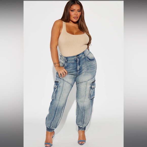 Superstitions Tinted Denim Joggers - Picture 3 of 6